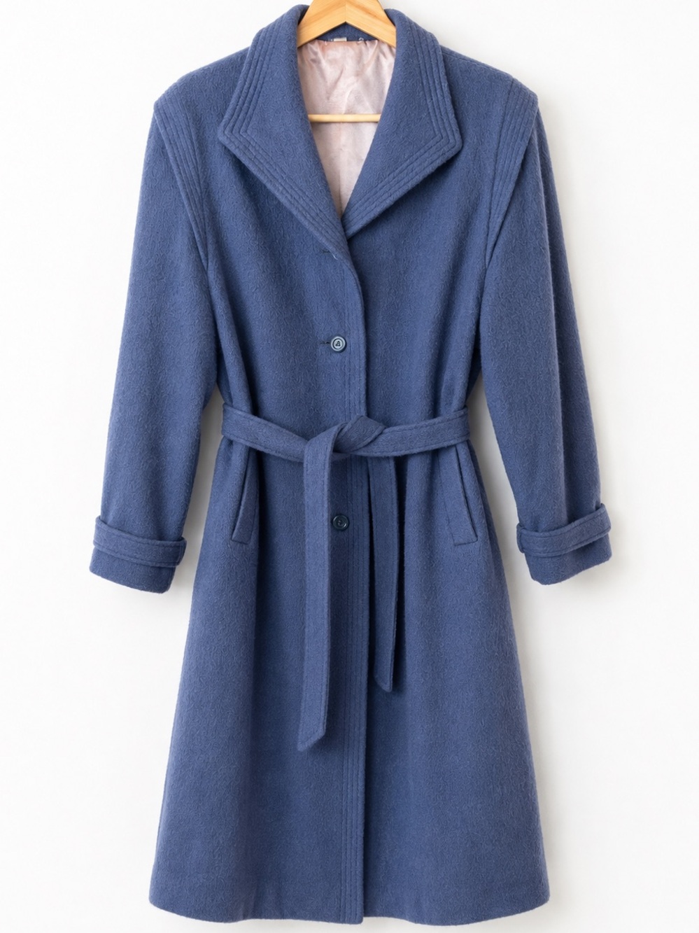 Vintage Penningtons Wool Blend Coat 16½ Tall Blue Classic Quiet Luxury Plus Size
